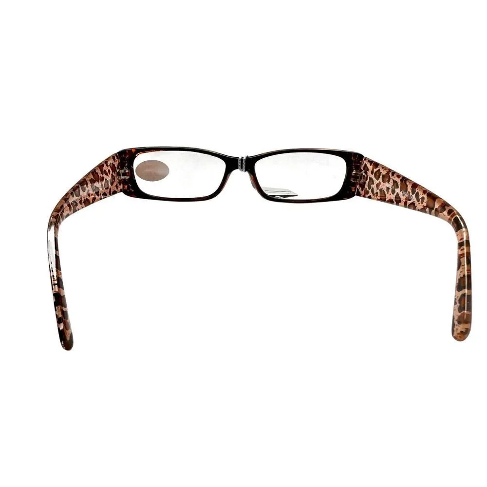Swarovski Crystal Reading Glasses With Leopard Print New With Tags & Case +4.00